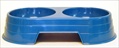 Large Double-Sided Plastic Dog Bowl - Blue