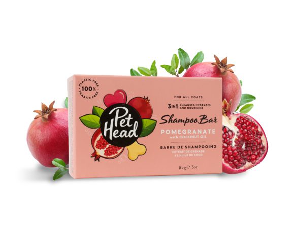 Pet Head 3in1 Shampoo Bar Pomegranate with Coconut Oil - 85g