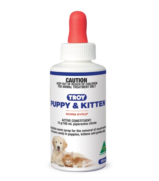 Troy Puppy & Kitten Worm Syrup 50ml