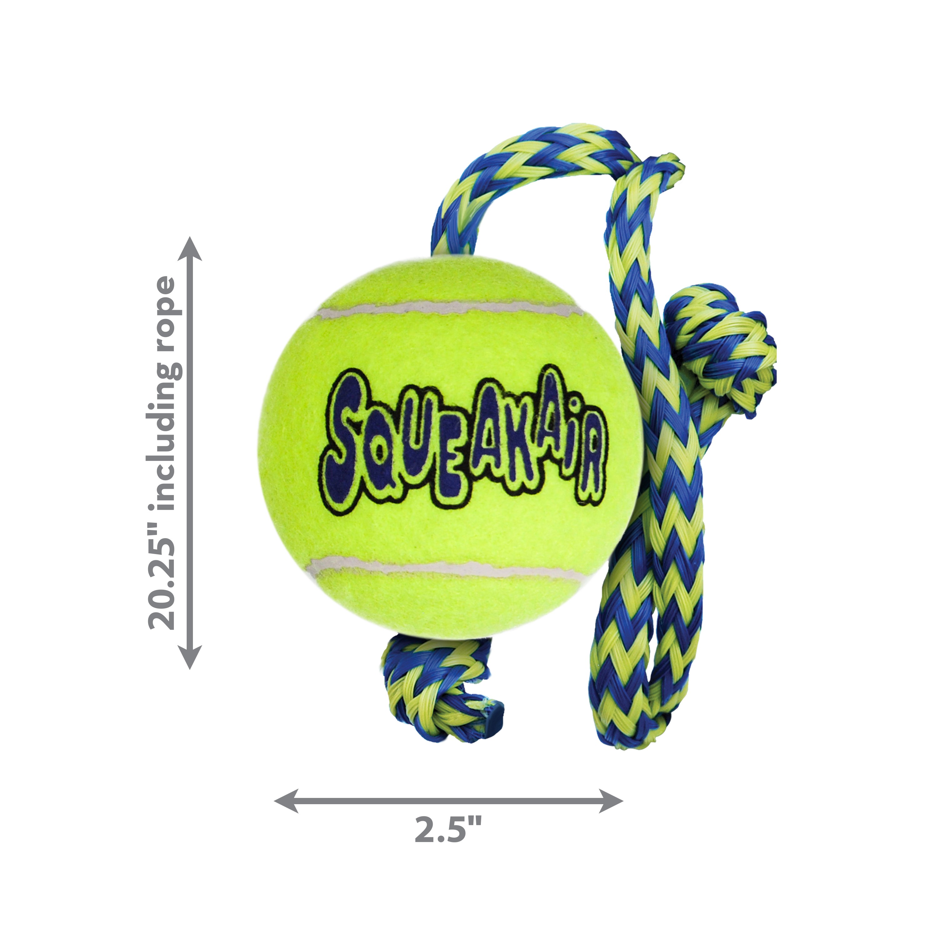 KONG SqueakAir Ball with Rope
